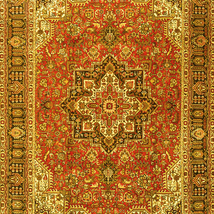 Machine Washable Persian Yellow Traditional Rug, wshtr2858yw