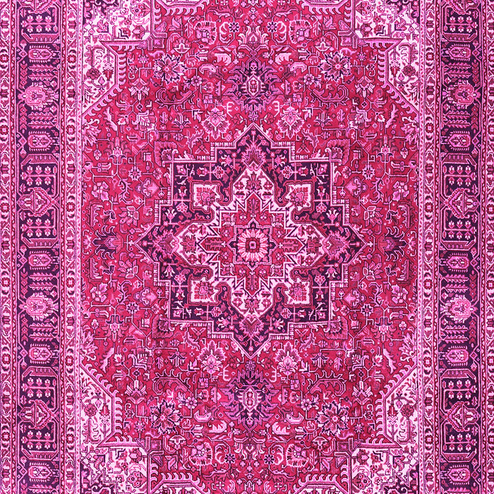 Machine Washable Persian Pink Traditional Rug, wshtr2858pnk