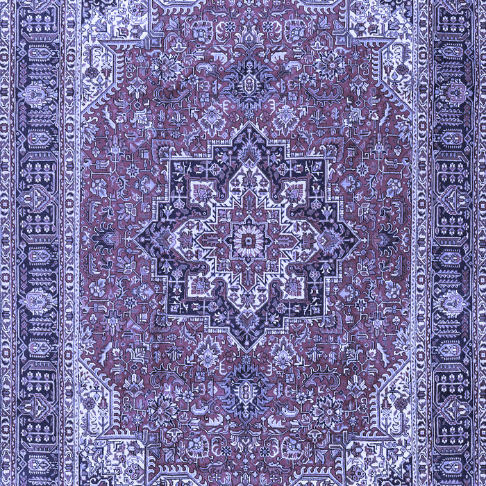 Machine Washable Persian Blue Traditional Rug, wshtr2858blu