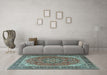 Machine Washable Persian Light Blue Traditional Rug in a Living Room, wshtr2858lblu