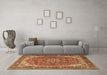 Machine Washable Persian Brown Traditional Rug in a Living Room,, wshtr2858brn