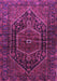 Machine Washable Persian Purple Traditional Area Rugs, wshtr2859pur