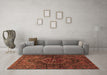 Machine Washable Persian Brown Traditional Rug in a Living Room,, wshtr2859brn