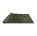 Sideview of Persian Turquoise Traditional Rug, tr2859turq