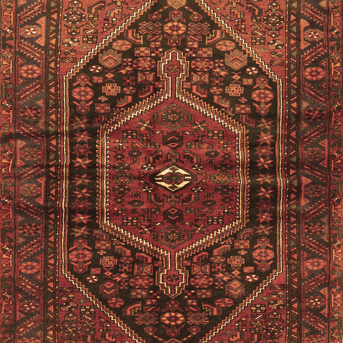 Machine Washable Persian Brown Traditional Rug, wshtr2859brn