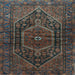 Square Machine Washable Persian Light Blue Traditional Rug, wshtr2859lblu