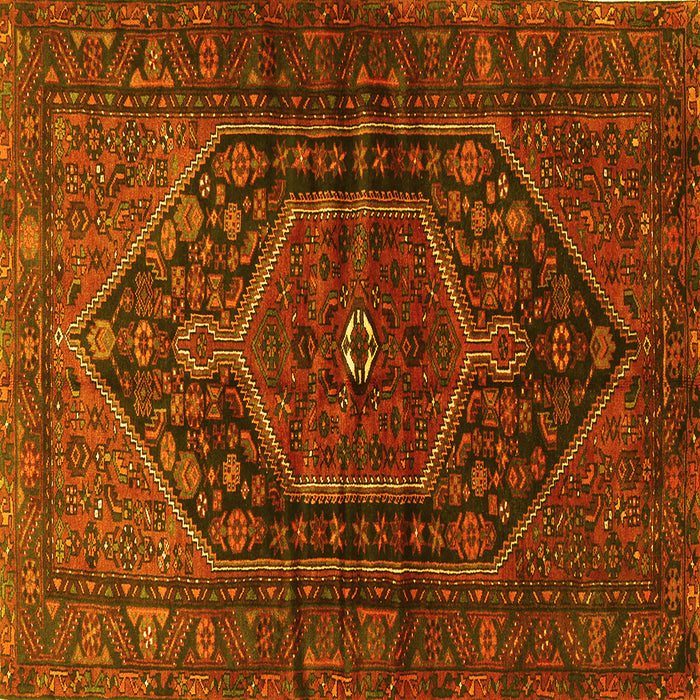 Square Persian Yellow Traditional Rug, tr2859yw