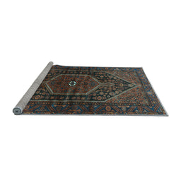 Sideview of Machine Washable Persian Light Blue Traditional Rug, wshtr2859lblu