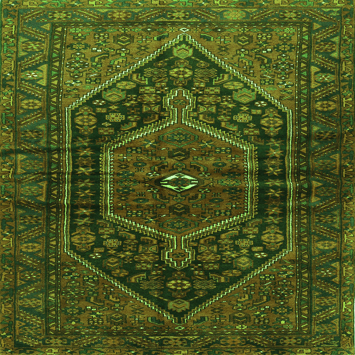 Serging Thickness of Persian Green Traditional Rug, tr2859grn