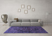 Machine Washable Persian Blue Traditional Rug in a Living Room, wshtr2859blu