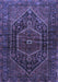 Machine Washable Persian Blue Traditional Rug, wshtr2859blu