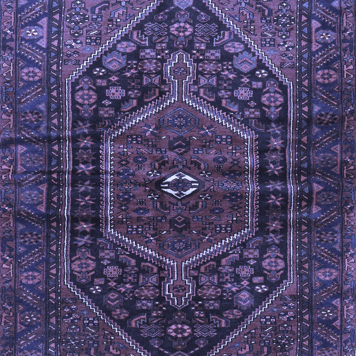 Machine Washable Persian Blue Traditional Rug, wshtr2859blu