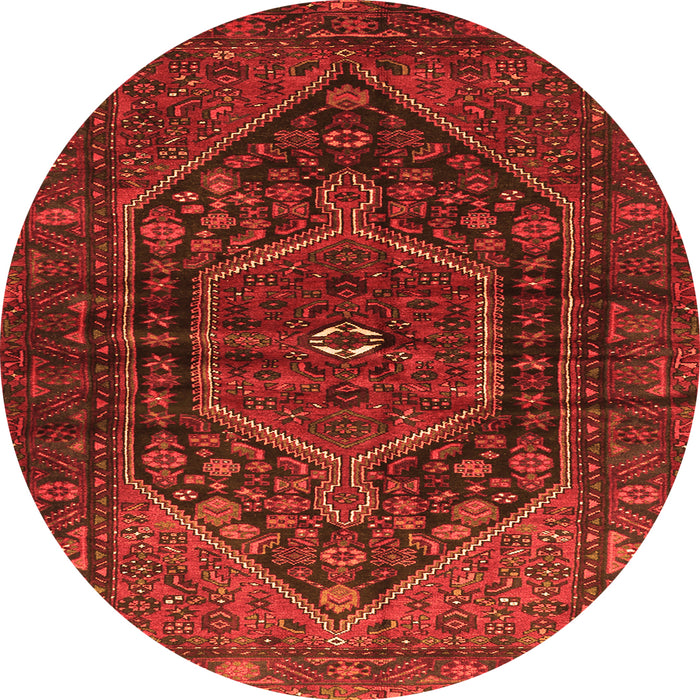 Square Persian Orange Traditional Rug, tr2859org