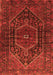 Serging Thickness of Machine Washable Persian Orange Traditional Area Rugs, wshtr2859org