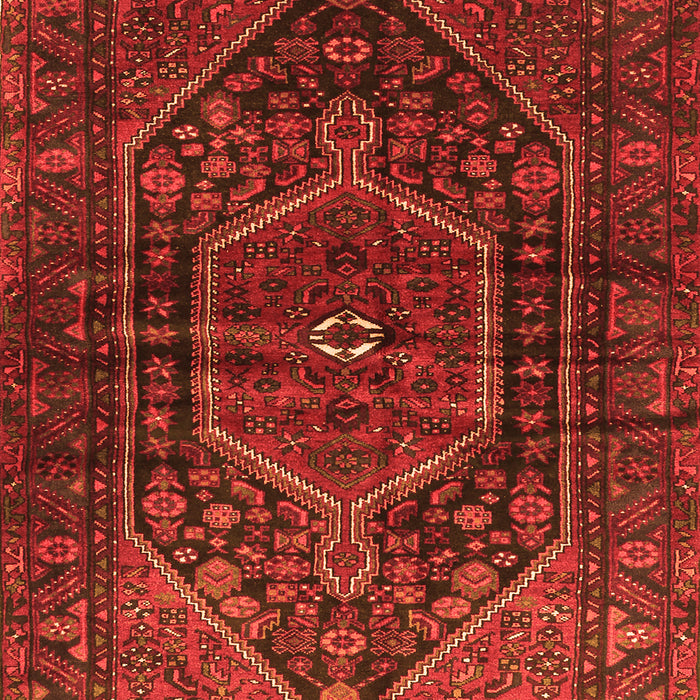 Serging Thickness of Machine Washable Persian Orange Traditional Area Rugs, wshtr2859org
