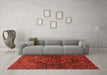 Machine Washable Persian Orange Traditional Area Rugs in a Living Room, wshtr2859org