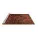 Sideview of Machine Washable Persian Brown Traditional Rug, wshtr2859brn