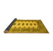 Sideview of Southwestern Yellow Country Rug, tr285yw