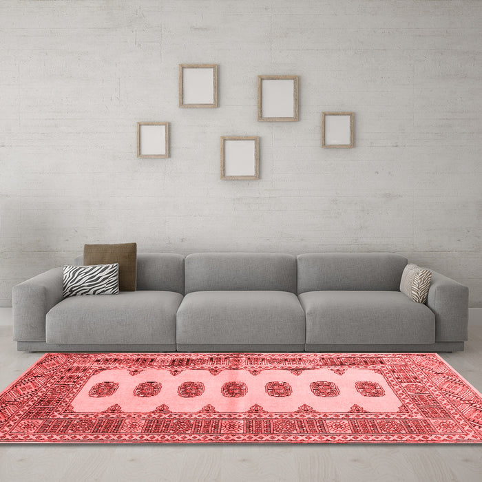 Country Red Washable Rugs