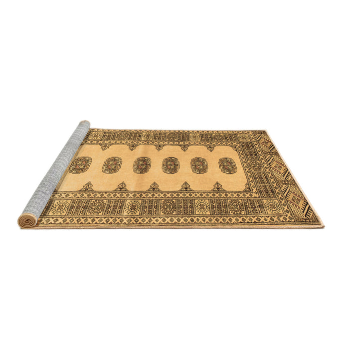 Sideview of Machine Washable Southwestern Brown Country Rug, wshtr285brn