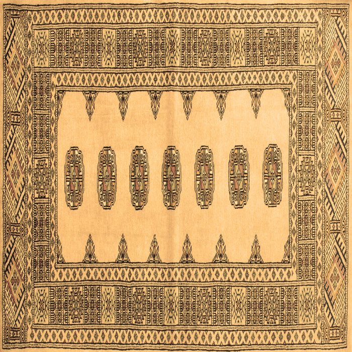 Square Machine Washable Southwestern Brown Country Rug, wshtr285brn