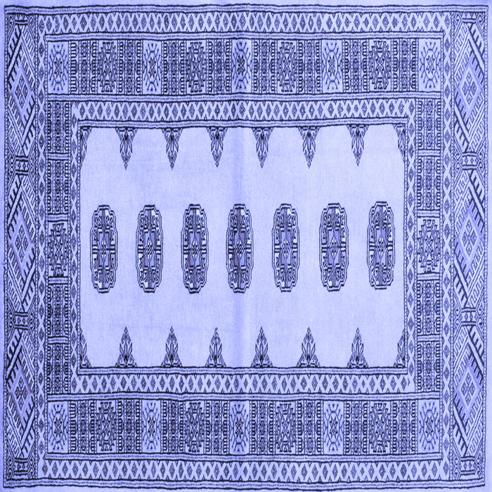 Square Machine Washable Southwestern Blue Country Rug, wshtr285blu