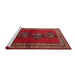 Sideview of Machine Washable Traditional Sienna Brown Rug, wshtr286