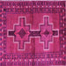 Square Machine Washable Persian Pink Traditional Rug, wshtr2860pnk