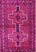 Machine Washable Persian Pink Traditional Rug, wshtr2860pnk