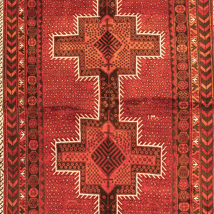 Serging Thickness of Machine Washable Persian Orange Traditional Area Rugs, wshtr2860org