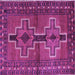 Square Machine Washable Persian Purple Traditional Area Rugs, wshtr2860pur