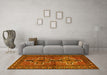 Machine Washable Persian Yellow Traditional Rug in a Living Room, wshtr2860yw