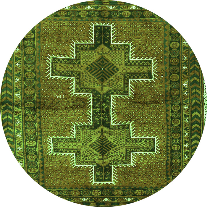 Square Persian Green Traditional Rug, tr2860grn