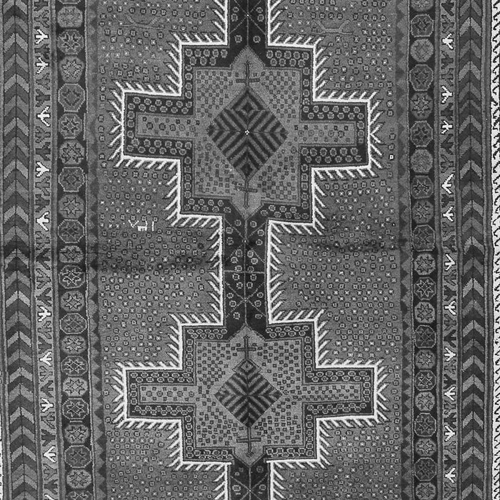 Serging Thickness of Machine Washable Persian Gray Traditional Rug, wshtr2860gry