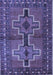 Machine Washable Persian Blue Traditional Rug, wshtr2860blu