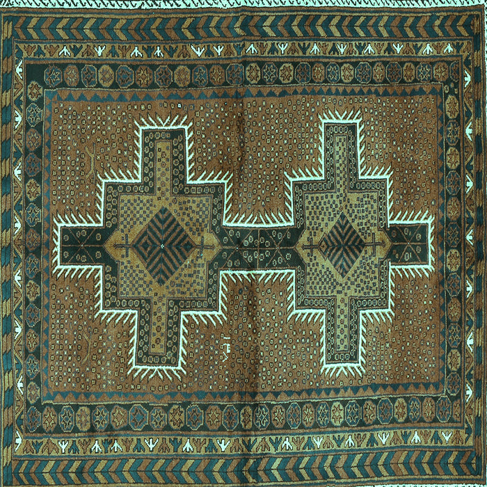Square Persian Turquoise Traditional Rug, tr2860turq