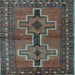 Square Persian Light Blue Traditional Rug, tr2860lblu