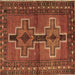 Square Machine Washable Persian Brown Traditional Rug, wshtr2860brn