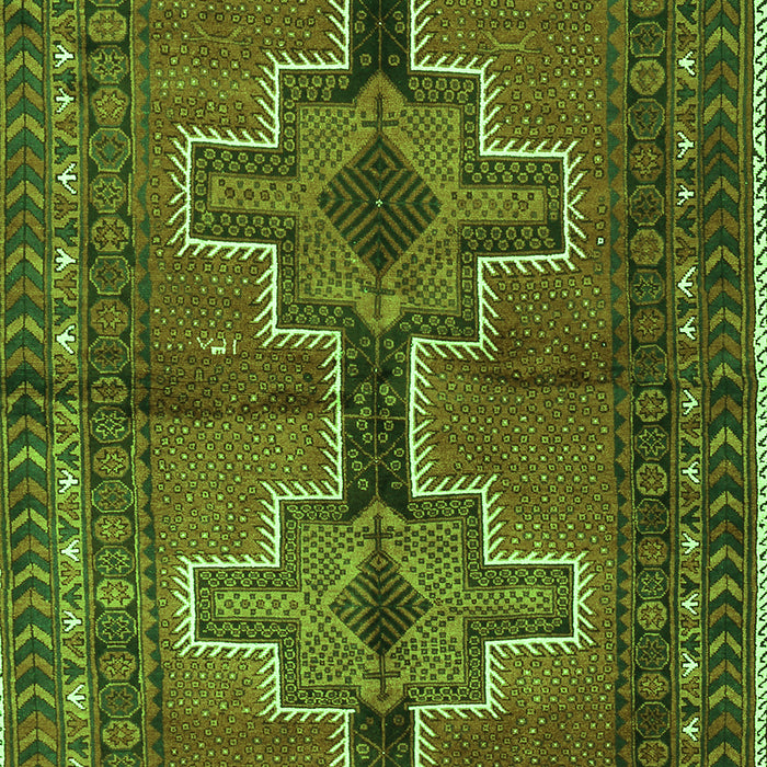 Serging Thickness of Machine Washable Persian Green Traditional Area Rugs, wshtr2860grn