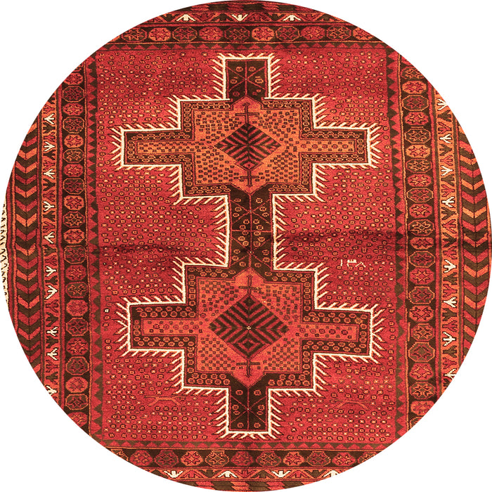 Square Persian Orange Traditional Rug, tr2860org