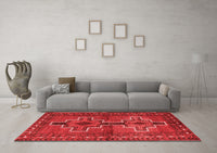 Machine Washable Persian Red Traditional Rug, wshtr2860red