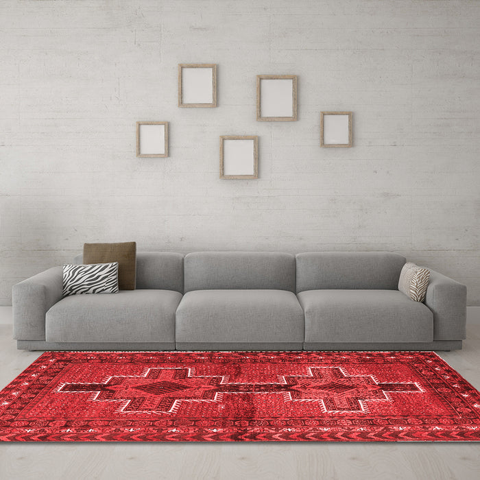 Traditional Red Washable Rugs