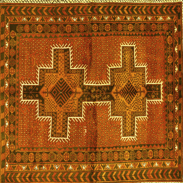 Square Persian Yellow Traditional Rug, tr2860yw