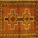 Square Persian Yellow Traditional Rug, tr2860yw