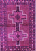 Machine Washable Persian Purple Traditional Area Rugs, wshtr2860pur