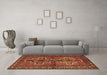 Machine Washable Persian Brown Traditional Rug in a Living Room,, wshtr2860brn