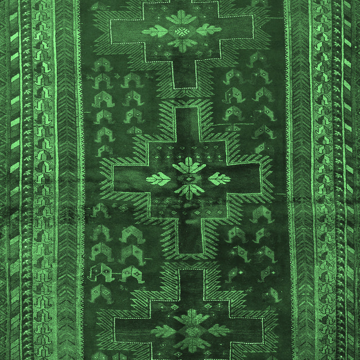 Machine Washable Persian Emerald Green Traditional Area Rugs, wshtr2861emgrn