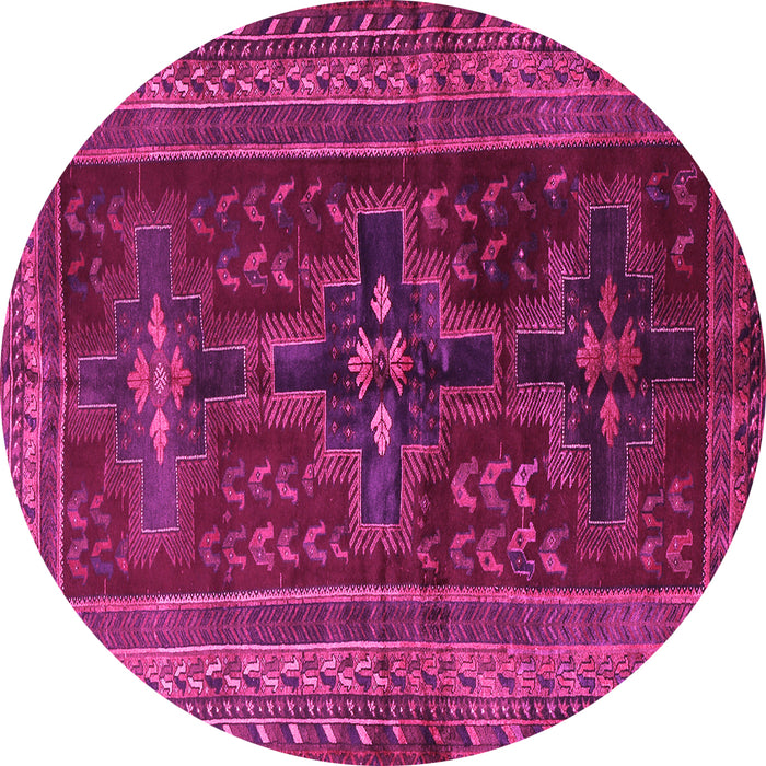 Round Persian Pink Traditional Rug, tr2861pnk