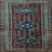 Square Persian Light Blue Traditional Rug, tr2861lblu