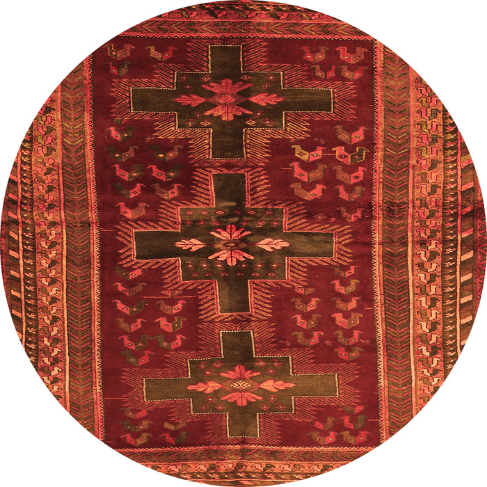 Square Persian Orange Traditional Rug, tr2861org